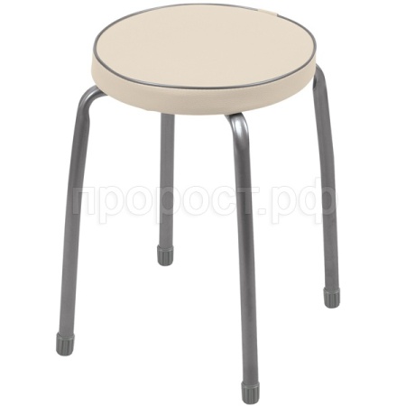 Табурет "Фабрик №2" круг. мягкое сиденье б/обруча слон.кость до 120кг ТФ02/10шт