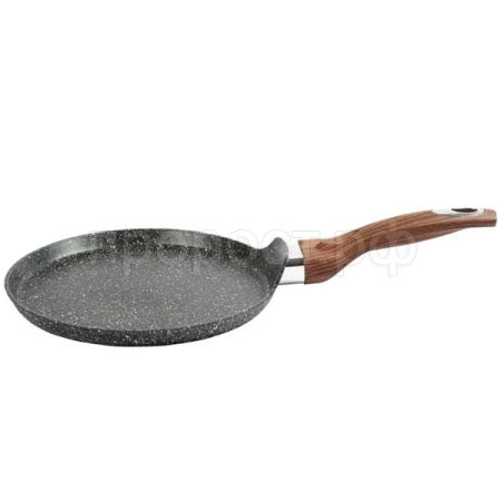 R-188025 Сковорода блинная литая D25 с антипр. покр. индук. дно серый гранит /12шт/ Маруся  