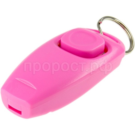 Кликер-свисток ZooOne с кольцом розовый 1009-03/Пет Лайн Кликер-свисток ZooOne с кольцом розовый 1009-03/Пет Лайн