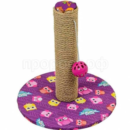 Когтеточка ЭКО Столбик MODI с шариком сизаль,ткань,пвх 29*29*32см фиолетовая/81985/Дарэленд Когтеточка ЭКО Столбик MODI с шариком сизаль,ткань,пвх 29*29*32см фиолетовая/81985/Дарэленд