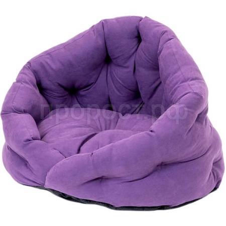 Лежанка Sleep-Бархат №1 овальная пухлая с подушкой 48*40*34см/94473фиол/Дарэлл  Лежанка Sleep-Бархат №1 овальная пухлая с подушкой 48*40*34см/94473фиол/Дарэлл