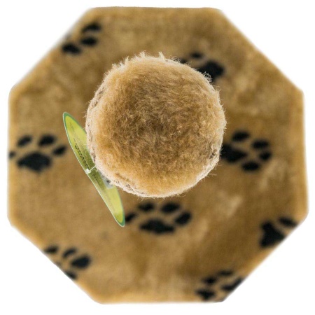 Когтеточка столбик мех, джут коричневый 35*35*50см/DONBARON