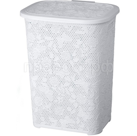 Корзина д/белья Бабочка 60л белый 16032 /5шт/Арз