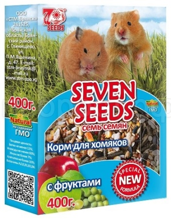 Корм для хомяков SEVEN SEEDS Special с фруктами 400гр Корм для хомяков SEVEN SEEDS Special с фруктами 400гр
