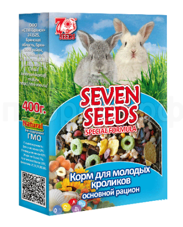 Корм для молодых кроликов SEVEN SEEDS Special 400гр Корм для молодых кроликов SEVEN SEEDS Special 400гр