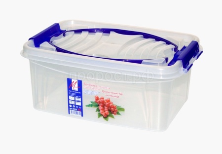 Контейнер д/продуктов с защелками 6л с ручкой 06036 /12шт/Милих