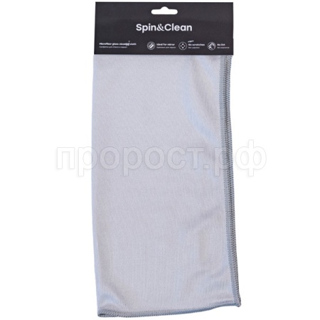 Салфетки д/стекол Spin&Clean микрофибра 30*30см серебряный SC6902 /75шт/ПР