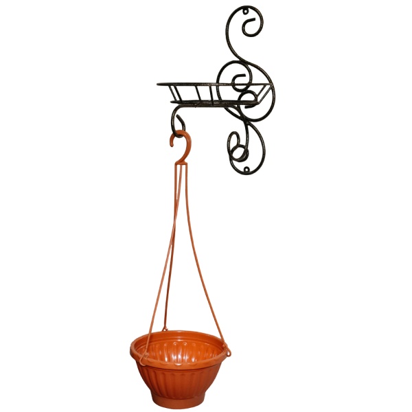 Подставка Настенная РЗДИ Крюк Комбо 1 горшок медь