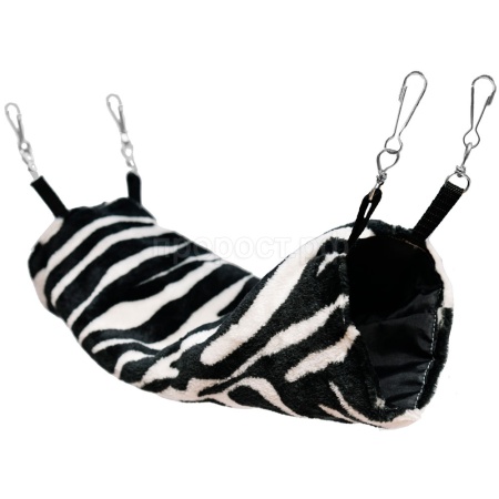 Гамак-тоннель д/грызунов Меховой сафари микс подвесной на 4-х карабинах 34-16см/DONBARON