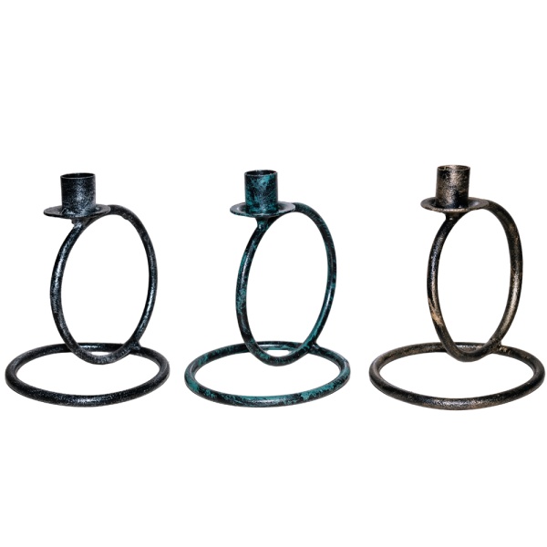 ДЕКОР Подсвечник Кольцо 1 свеча антик золото РЗДИ/1шт