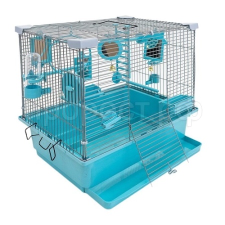 Клетка д/птиц ТУТТИ-1 ECO 42*30*38см (укомплект) бирюза /46202/Дарэлл