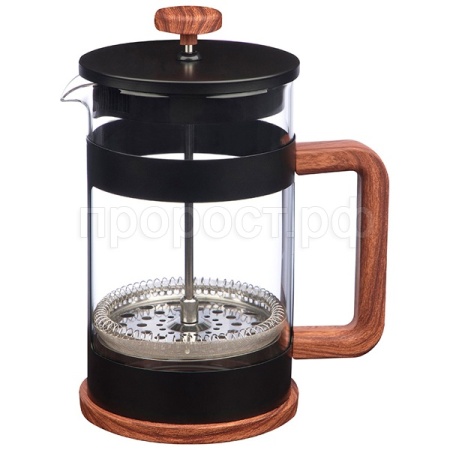 Чайник/кофейник (френч-пресс)  Foresta Nera 0,8л стеклянный в корп из нерж ст 108371 /12шт/Mallony