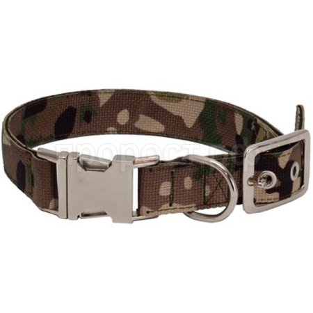 Ошейник капрон 25мм"Камуфляж"быстросъемный с метал. фастом 42-52см зеленый/20125002-05/Каскад Ошейник капрон 25мм"Камуфляж"быстросъемный с метал. фастом 42-52см зеленый/20125002-05/Каскад