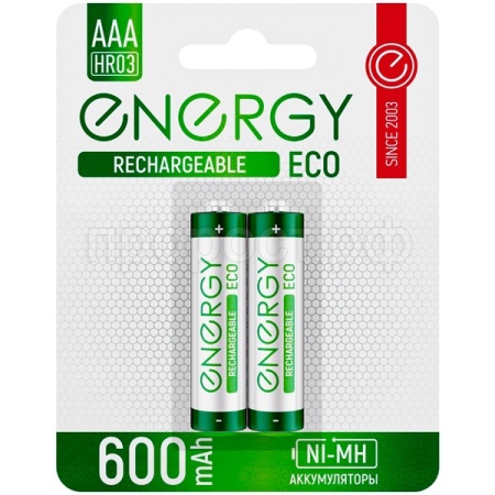 Аккумулятор (батарейка) Energy Eco Nimh 900mah HR03/2B ААА (2шт) /144шт/104987