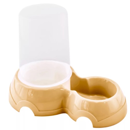 Миска автопоилка пластик 1000мл бежевая/2315беж/Дарэлл