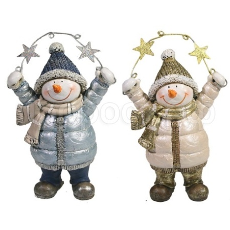 Снеговик со звездами L9W5H13, 2в. 714183 