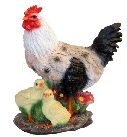 Курица с цыплятам H-34см123270F039