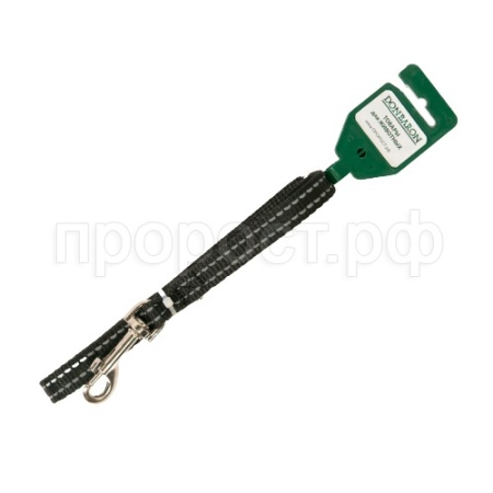 Поводок капрон 15мм*1,5м черный  со светоотражающими полосами DONBARON Поводок капрон 15мм*1,5м черный  со светоотражающими полосами DONBARON