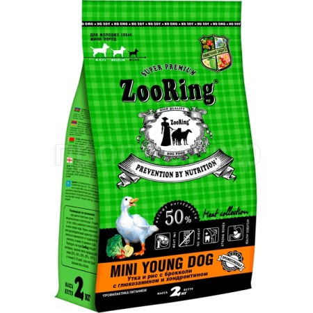 Собаки ZooRing Mini Young утка/рис/брокколи д/молодых собак мини пород 2кг/5шт/316094 ЧЗ Собаки ZooRing Mini Young утка/рис/брокколи д/молодых собак мини пород 2кг/5шт/316094 ЧЗ