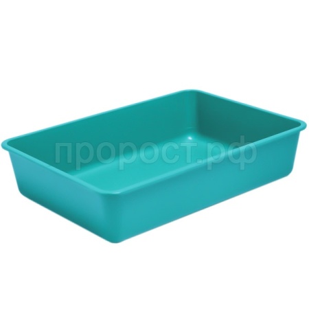 Туалет д/кошек Прованс без рамки глубокий под наполнитель 42*30*10,5см бирюзовый/2918/Дарэлл