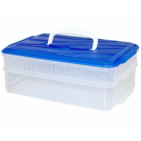 Контейнер д/продуктов Мультибокс 2-х ярусный с ручкой (2,5л/3,5л) 02053 /8шт/Милих